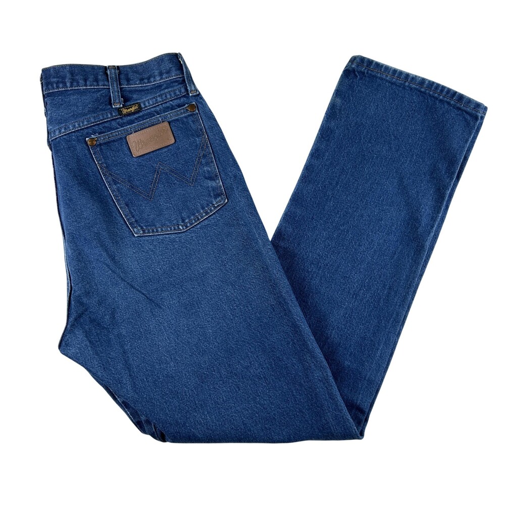 Vintage Wrangler Cowboy Cut Jeans Mens 36x34 Medium Straight Denim USA 13MWZ 80s